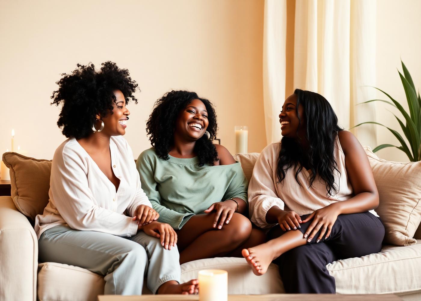 Women laughing together